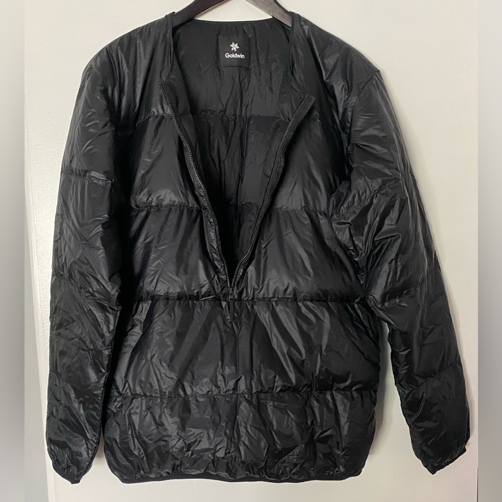 Goldwin  Puffer Down Jacket, Travel Jacket, sweater, design In Japan,black, mens